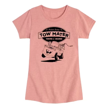 Футболка Tow Mater Towing And Salvage с коротким рукавом и рисунком desert pink