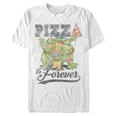 Мужская футболка Pizza Is Forever белого цвета