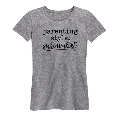 Женская футболка Instant Message Parenting Style, серая