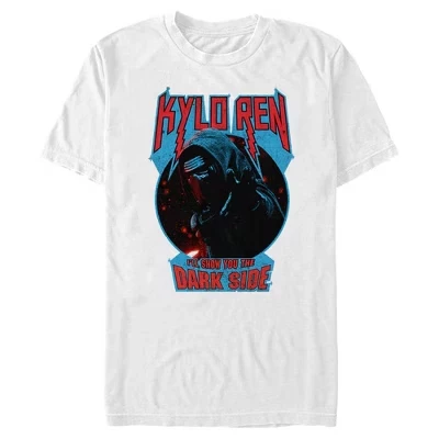 Мужская футболка The Force Awakens Kylo Ren Show Dark Side, белая