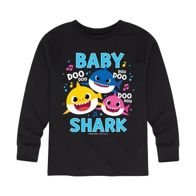 Семейная футболка с длинным рукавом и рисунком Doo Doo Doo, черная