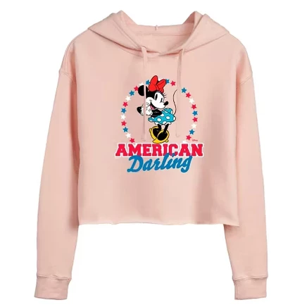 Женское укороченное худи Disney Minnie, розовое