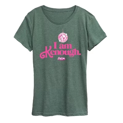 Женская футболка с коротким рукавом I Am Kenough Disco Ball с графическим рисунком heather juniper