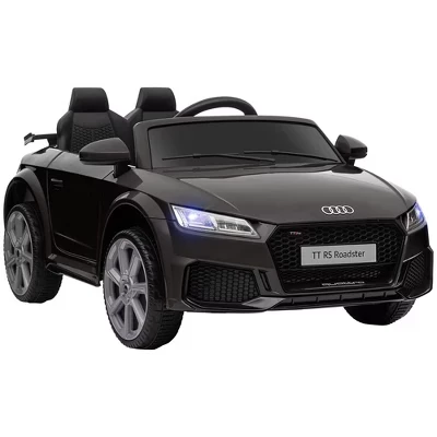 Электромобиль детский aosom audi tt rs 6v с пультом, черный