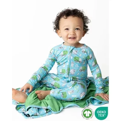 Мальчиковый комбинезон Lev Baby Poppy на молнии, зеленый