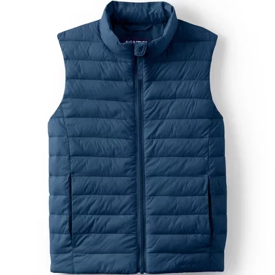 Детский утепленный жилет Lands End ThermoPlume, синий