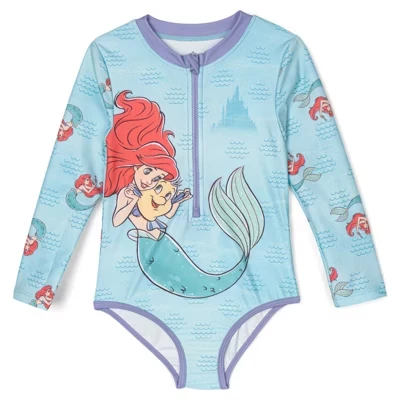 Детский купальник Disney Princess UPF 50+, бирюзовый