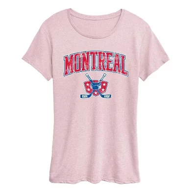 Женская футболка Montreal Hockey с коротким рукавом и графическим рисунком