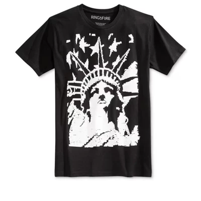 Мужская футболка с рисунком American Liberty Graphic, черная-bkb