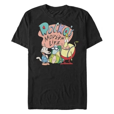 Мужская футболка Rocko's Modern Life Friends, черная