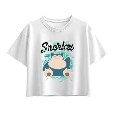 Свободная футболка для девочек Pokemon Snorlax, белая