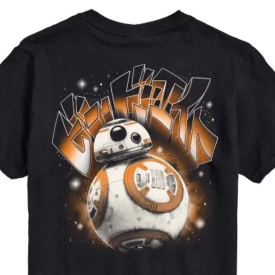 Мужская футболка с коротким рукавом иероглифами Bb8, черная