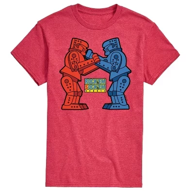 Мужская футболка с коротким рукавом и рисунком Rock Sock Em Robots