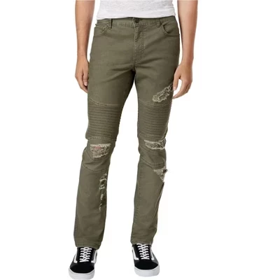 Мужские джинсы American Rag Slim Fit с потертостями, зеленые
