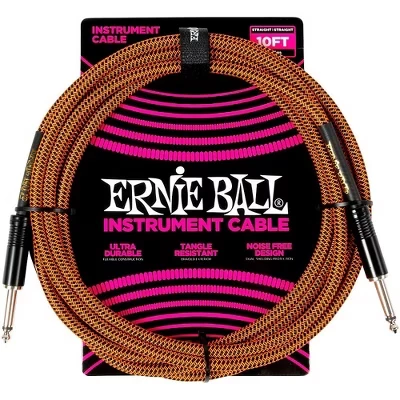 Инструментальный кабель Ernie Ball прямой‑прямой, 3 м