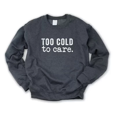 Женская толстовка с рисунком Too Cold To Care из темного вереска