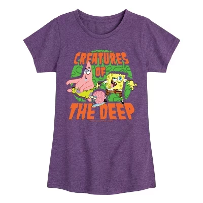 Футболка для девочек SpongeBob Creatures Deep, фиолетовая