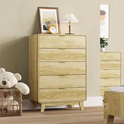 Комод CuisinSmart 5 ящиков, зарядная станция, под дерево