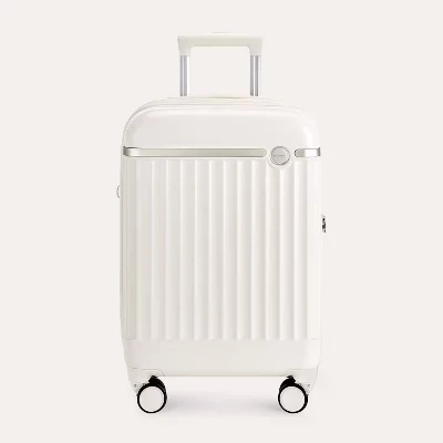 Чемодан Bagsmart Roamer 20″, расширяемый, бежевый