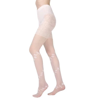 Женские колготки panna Passion Sheer Control Top с цветочным рисунком
