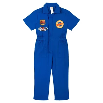 Twill Racing Zip Up Coverall Toddler blue