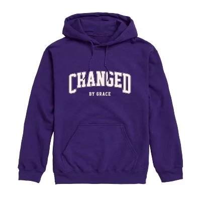 Мужской флисовый пуловер с капюшоном Changed By Grace Collegiate Graphic фиолетовый