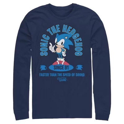 Мужская рубашка с длинным рукавом Faster Than the Speed of Sound синего цвета
