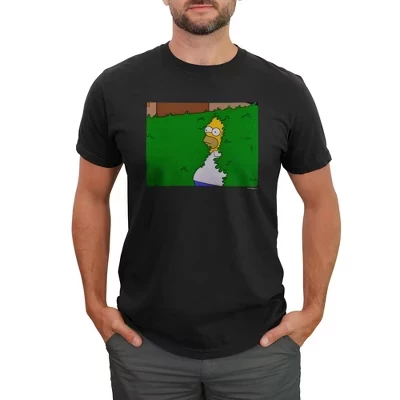 Мужская футболка Homer, исчезающая в зарослях, здесь не на что смотреть, черная