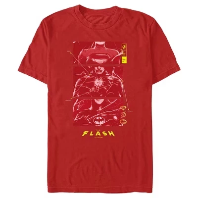 Мужская футболка с логотипами The Flash Superheroes Red на груди, красная