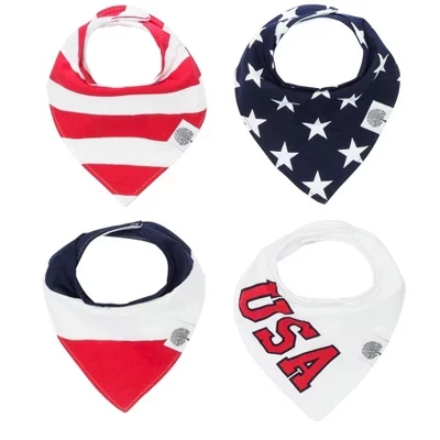 Слюнявчики-банданы Parker Baby Co., 4 шт., «Свобода»