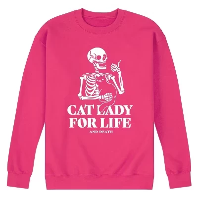 Мужской свитшот Instant Message Cat Lady, пурпурный