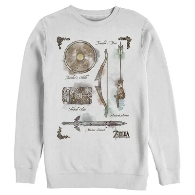 Мужская толстовка Zelda Quest Gear Array белого цвета