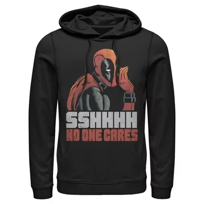 Мужское худи Marvel Deadpool No One Cares, черное