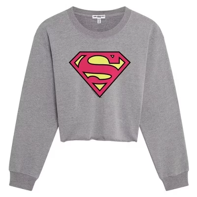 Женская розовая укороченная толстовка S Shield athletic heather
