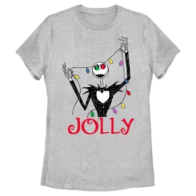 Женская футболка Jack Jolly с рождественскими огнями athletic heather