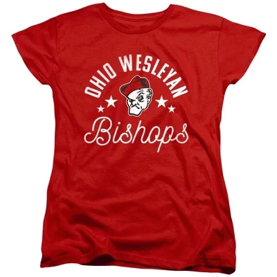 Женская футболка Ohio Wesleyan University Battling Bishops, красная