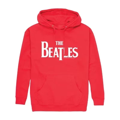 Мужское флисовое худи The Beatles с логотипом, красное