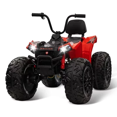 Электрический детский квадроцикл ATV 24v Quad Ride on Toy – 4WD - транспортное средство на батарейках с двумя батареями емкостью 7AH, мощными двигателями мощностью 4 × 80 Вт красного цвета