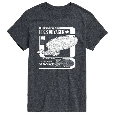 Мужская футболка с коротким рукавом Voyager Schematic и графическим рисунком heather charcoal