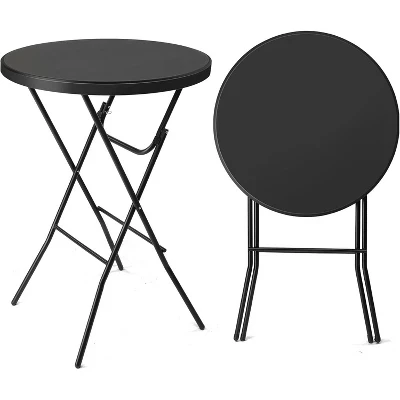 Барный складной стол VINGLI 32″ из HDPE, черный