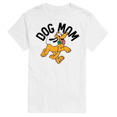 Мужская футболка Disney Pluto Dog Mom с принтом, белая