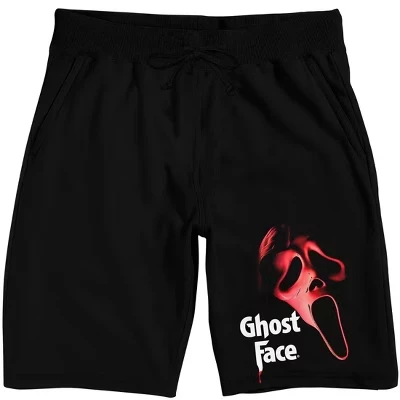 Красная маска Ghostface для взрослых, черные пижамные шорты для сна, черные