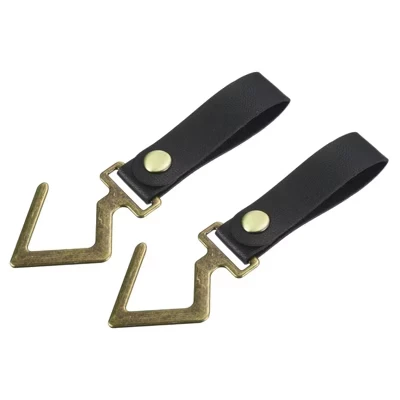 Металлические S-крючки Unique Bargains, 2 шт., черные