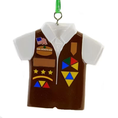 Елочная игрушка Kurt S Adler жилет Girl Scouts, коричневая