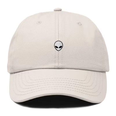 Вышитая хлопчатобумажная шапочка Lil Alien Outdoor Space Nature Dad Hat мужская бежевая