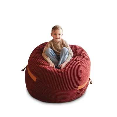 Кресло-мешок Bean Bag со съемным чехлом, наполнителем из пенопласта, различных размеров и тканей, терракотового цвета всех возрастов
