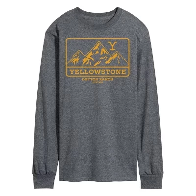 Мужская футболка с длинным рукавом Dutton Ranch с графическим рисунком heather charcoal