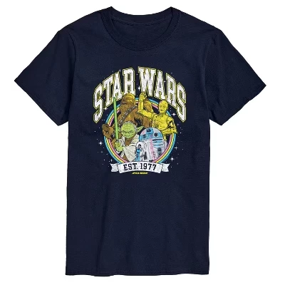 Мужская футболка с коротким рукавом Yoda and friends Collegiate Collegiate, цвет синий