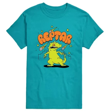Мужская футболка с коротким рукавом и рисунком Reptar Doodle tahiti blue
