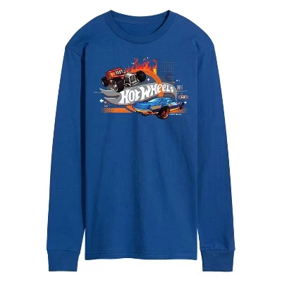 Мужской лонгслив Hot Wheels 8 Bit Game Cars, синий